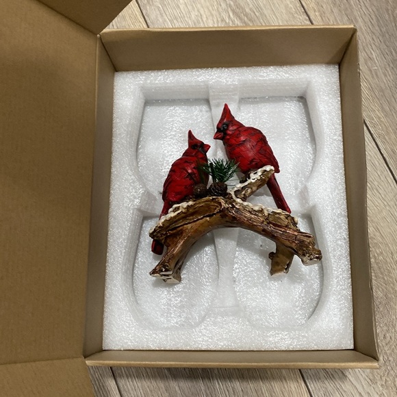 Cardinal Vintage 1970-1980 Bird Pair Snowy Branch - Picture 12 of 12